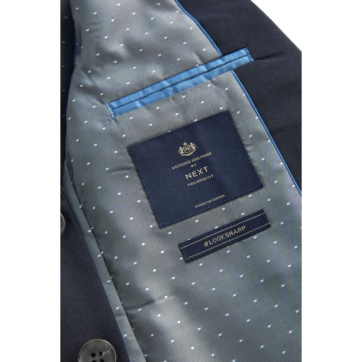 Pantalon de costume coupe ajustée bleu marine, NEXT