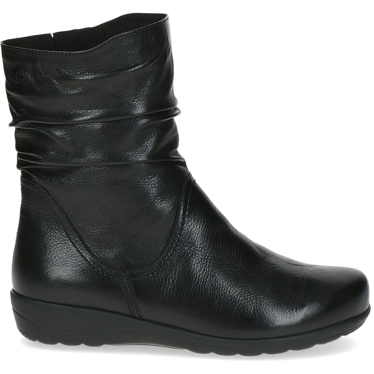 Bottine en cuir noir nappa, CAPRICE