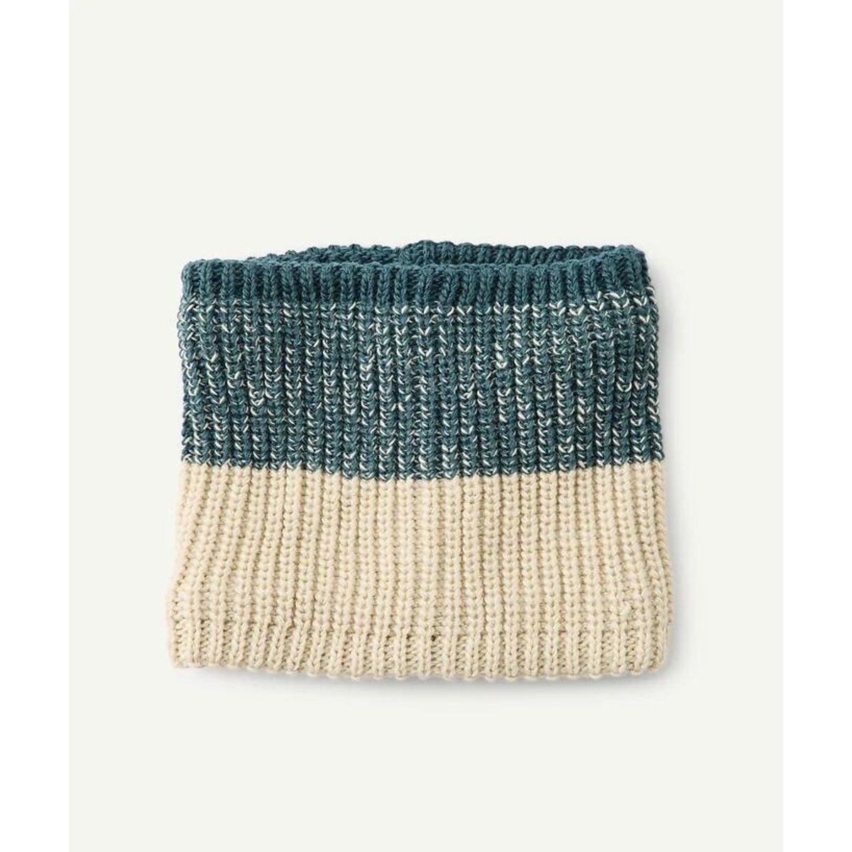 Snood bicolore, doublé polaire bleu/écru, TAPE A L'OEIL