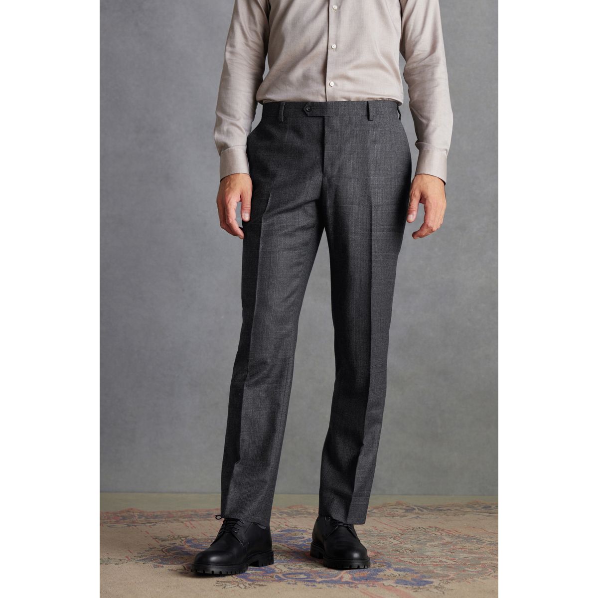 Pantalon de costume aux carreaux gris anthracite, NEXT