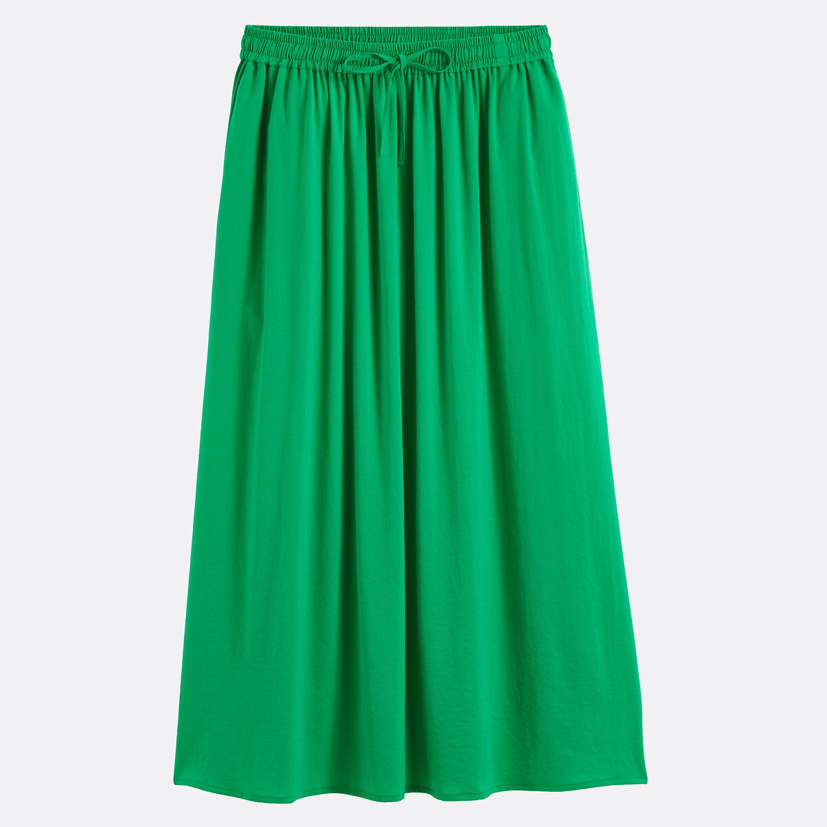 Jupe longue fluide à taille élastiquée vert, LA REDOUTE COLLECTIONS