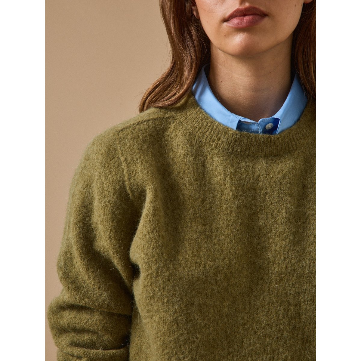 Pull alpaga et laine - Cyrillus X les 3 Tricoteurs vert, CYRILLUS