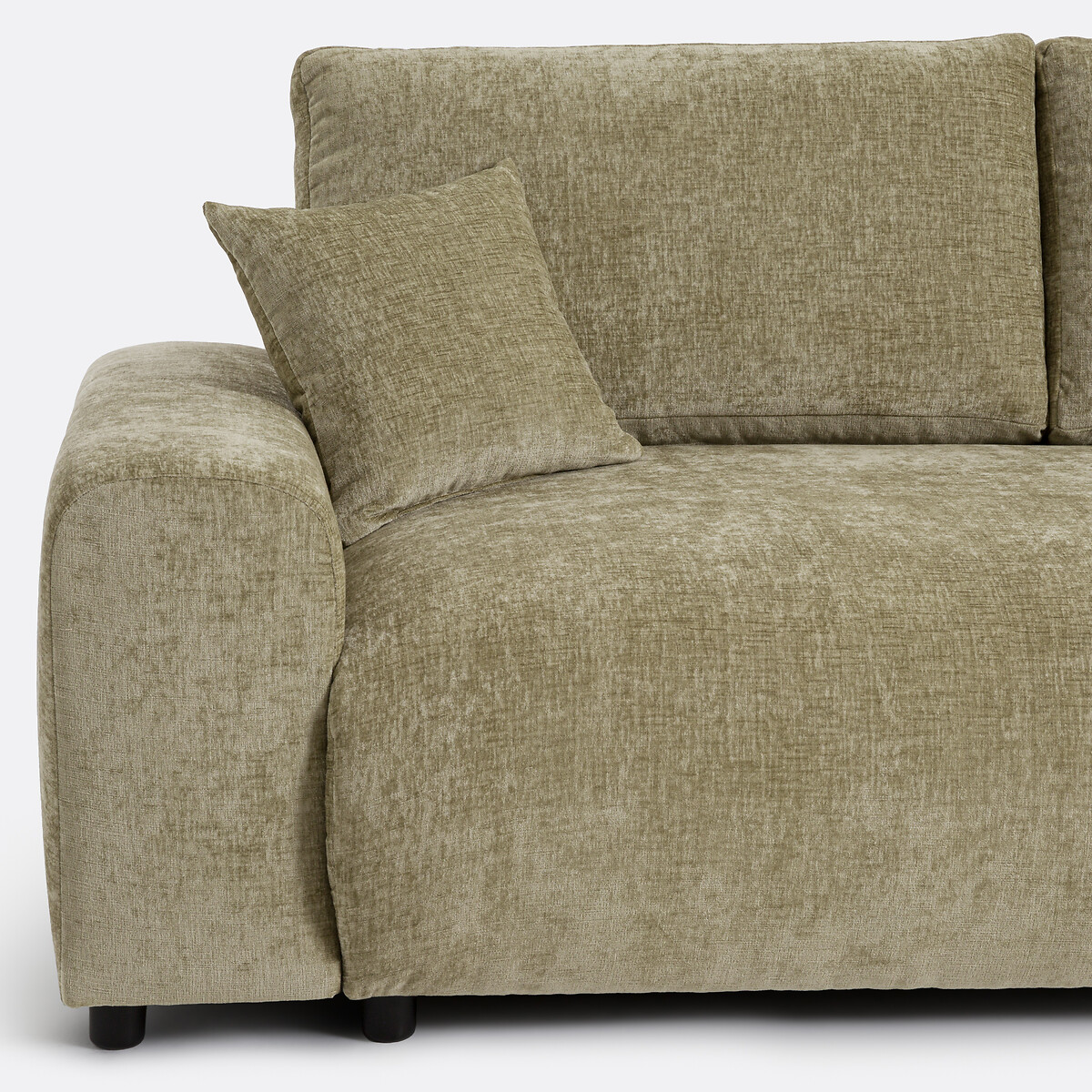 Canapé droit, 2 places, en chenille flammée, GALENE vert eucalyptus, LA REDOUTE INTERIEURS