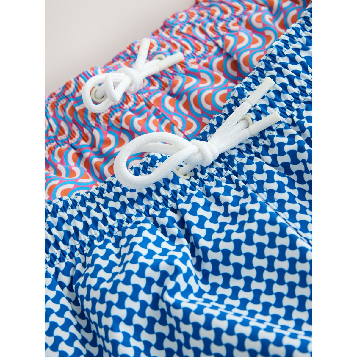 Short de bain géométrique 5 pouces, lot 2 rouge et bleu, NEXT
