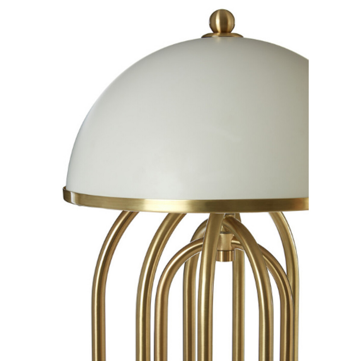 Metro Art Deco Style Domed Table Lamp white, FIFTY FIVE SOUTH