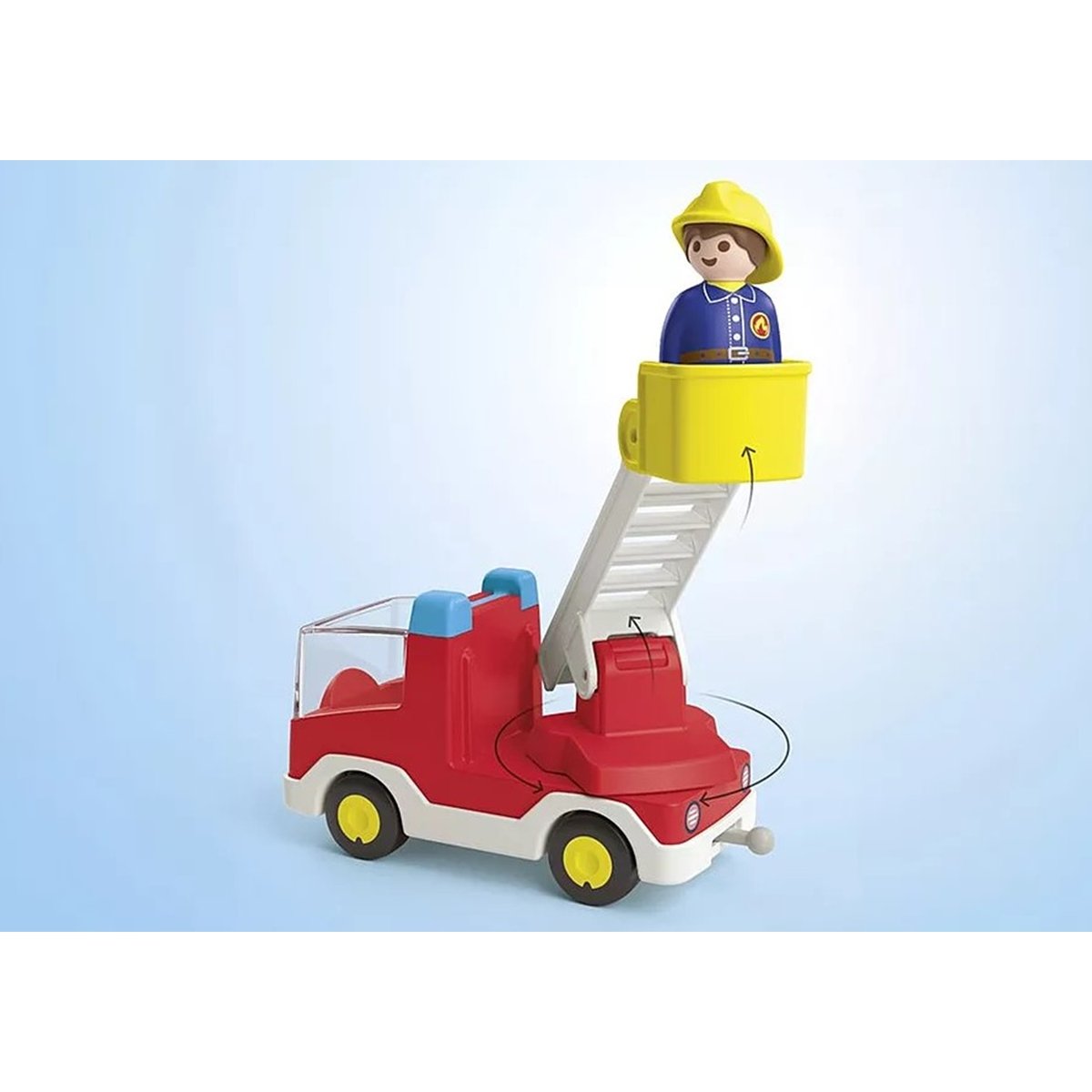 Junior Camion de pompier avec échelle pivotante multicolore, PLAYMOBIL