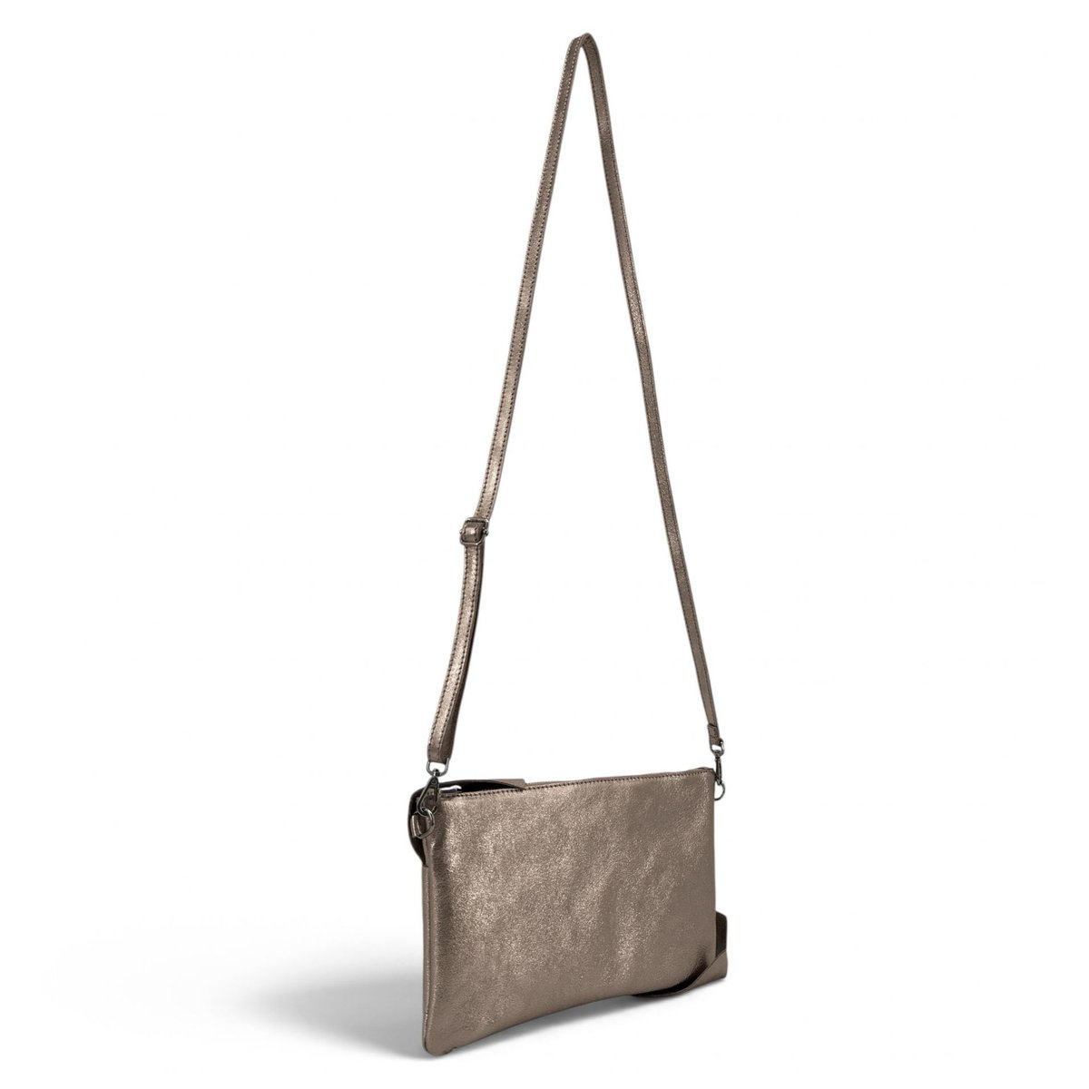 Pochette en cuir irisé SHERAZADE champagne, OH MY BAG