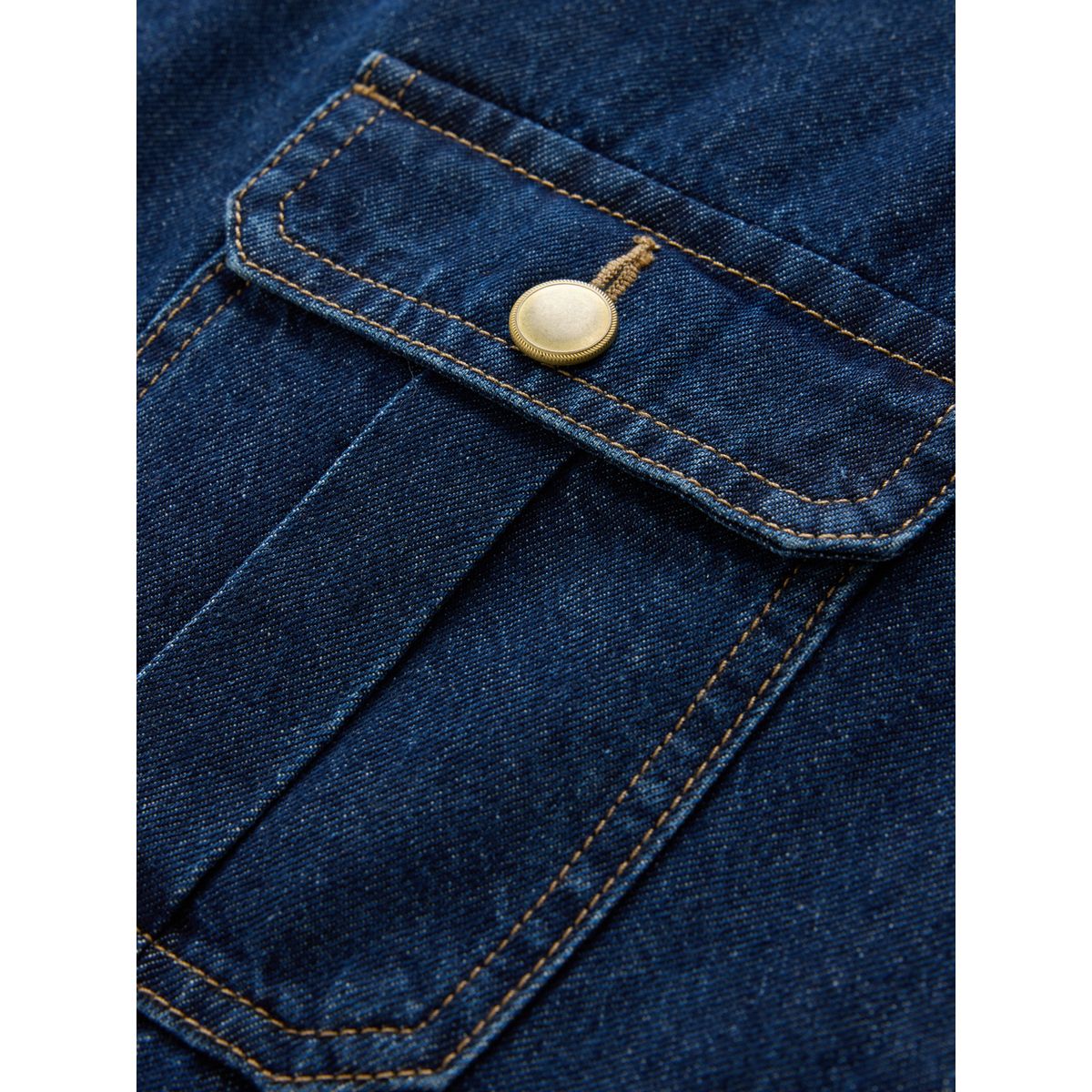 Robe chasuble courte en jean bleu foncé, NEXT