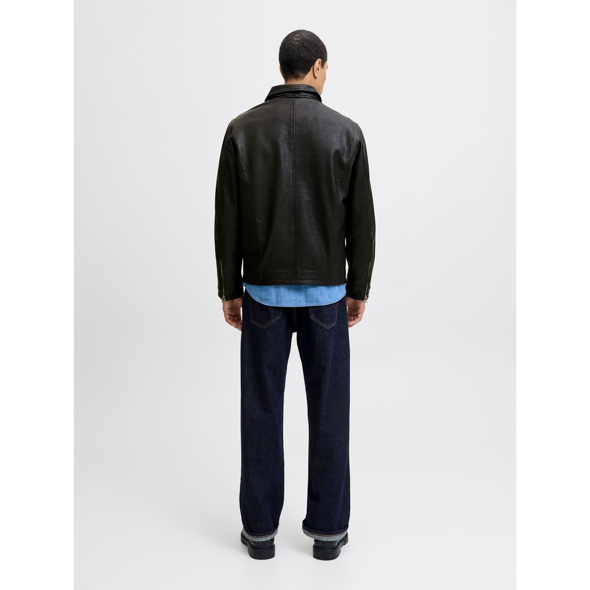 Veste En Cuir black, JACK & JONES