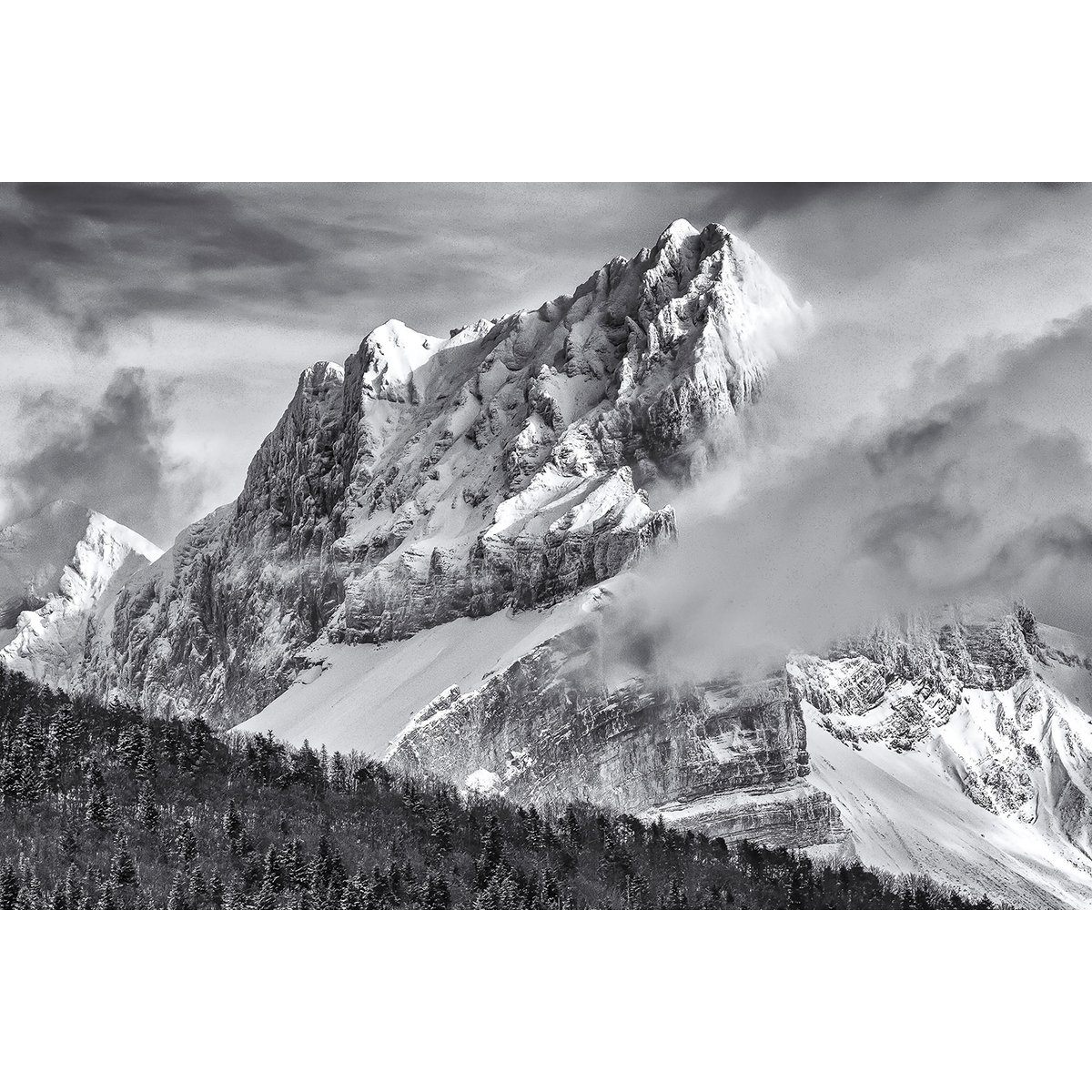 Tableau montagne summit toile imprimée, HEXOA