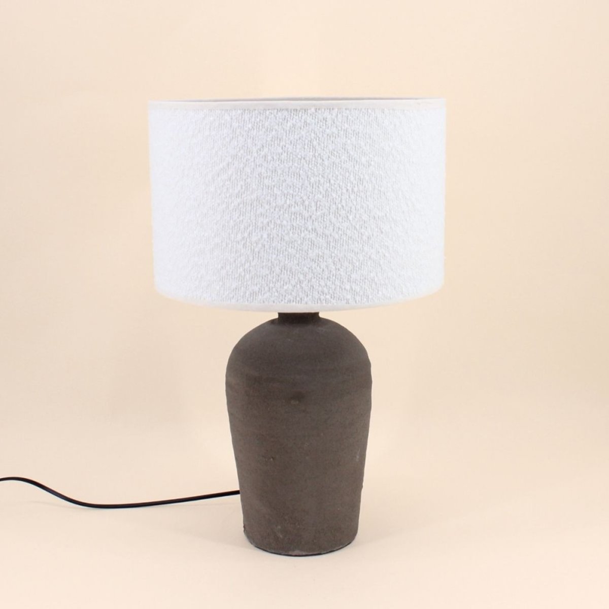 Lampe à poser effet pierre 52cm marron, ORNAMI