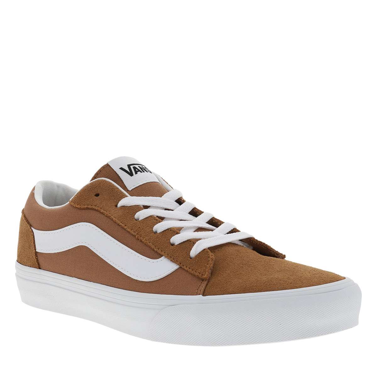 Baskets VERO LS cuir talon plat beige, VANS