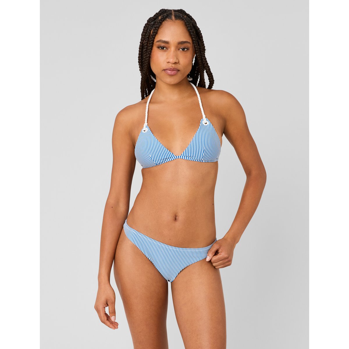 Haut de maillot de bain bleu foncé, BZB