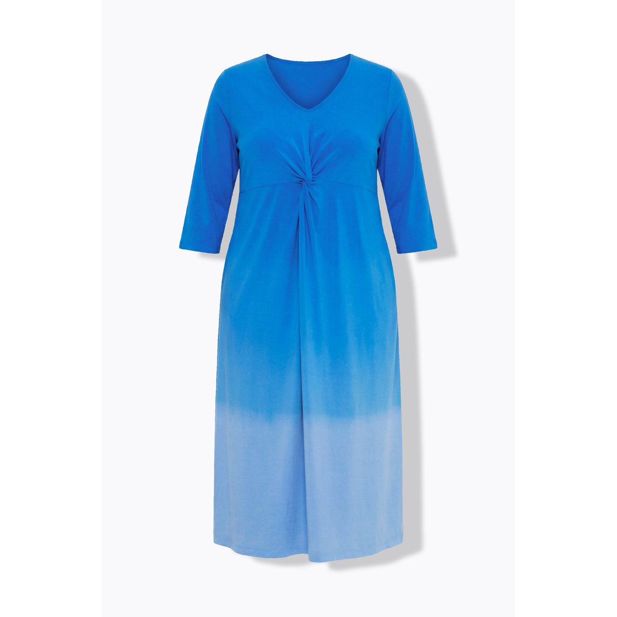 Robe en jersey motif batik bleu pigeon, ULLA POPKEN