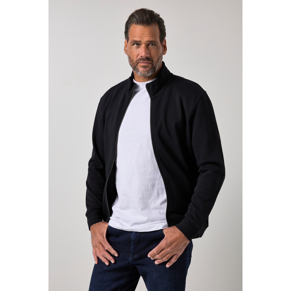 Veste en molleton noir, JP1880