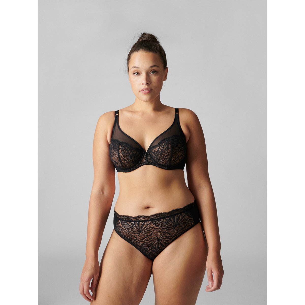 Soutien-gorge triangle emboitant décolleté plongeant, EXOTICA noir, SIMONE PERELE