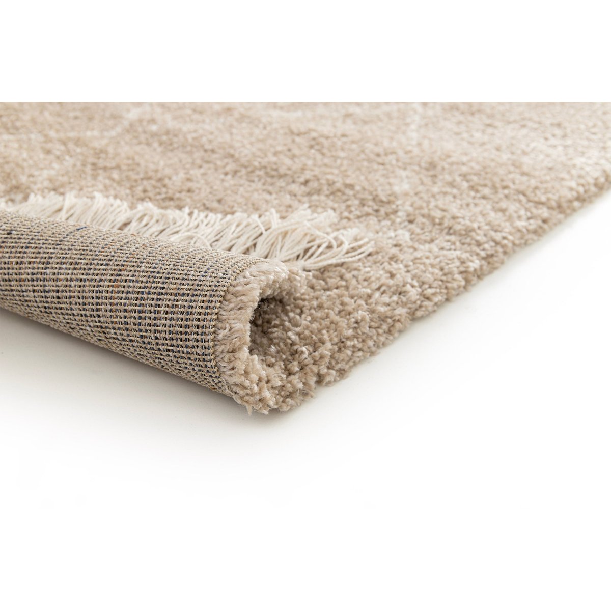 Tapis épais à franges doux et raffiné NILE brun naturel, AFK LIVING