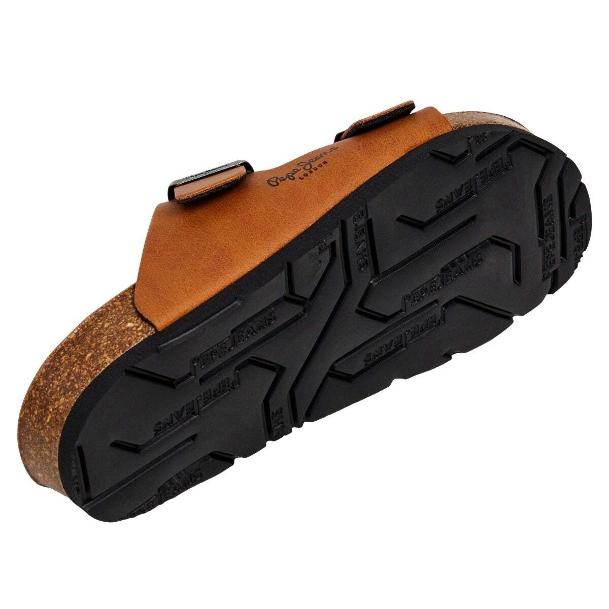 Sandales Avec Double Boucle brun cognac, PEPE JEANS