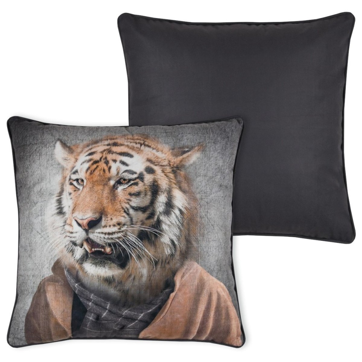 Coussin 45x45 Bradford Tigre gris, DECORATIE
