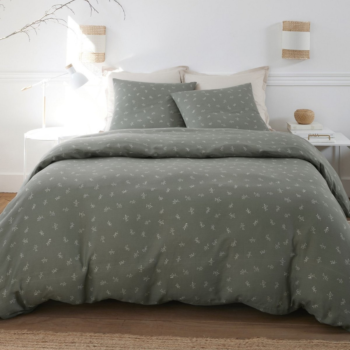 Parure de lit - Housse de couette + taie 100% Gaze de Coton multicolore, EDEN