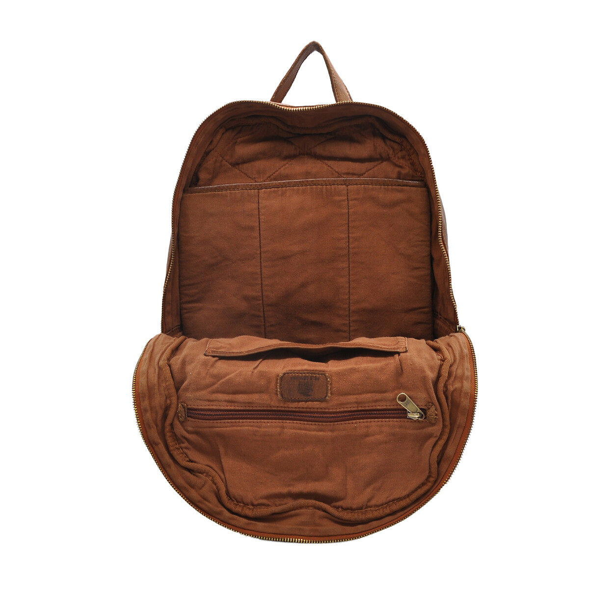 Mochila em pele, TAP castanho, TAP