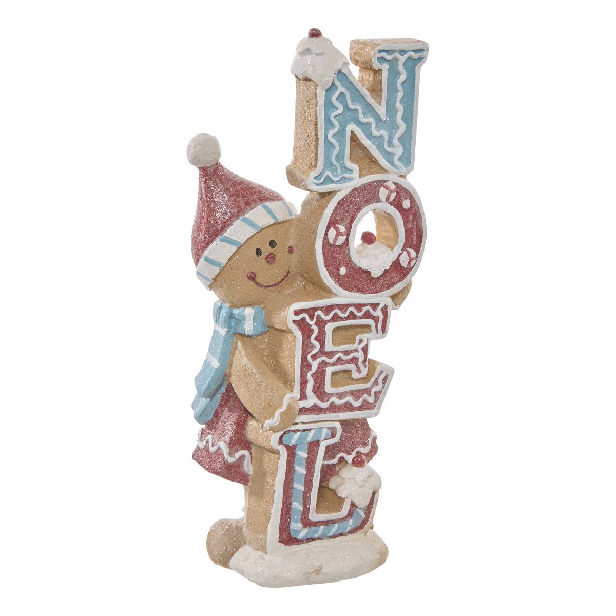MOT RESINE NOEL GINGER H25 multicolore, FEERIC LIGHTS & CHRISTMAS