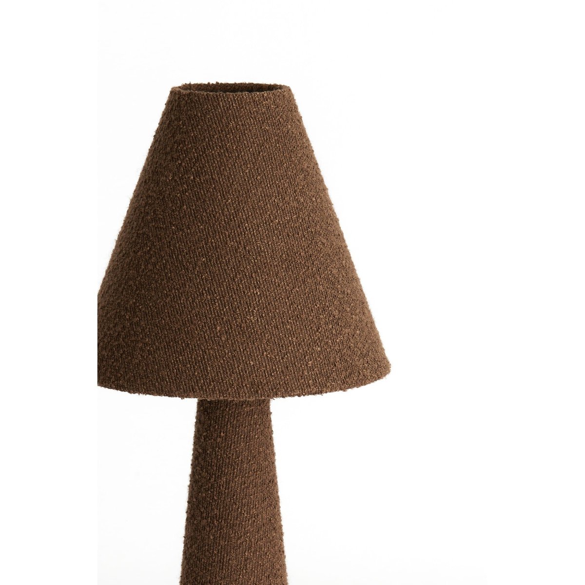 Lampe À Poser Textiles DEVIA marron, LIGHT & LIVING 