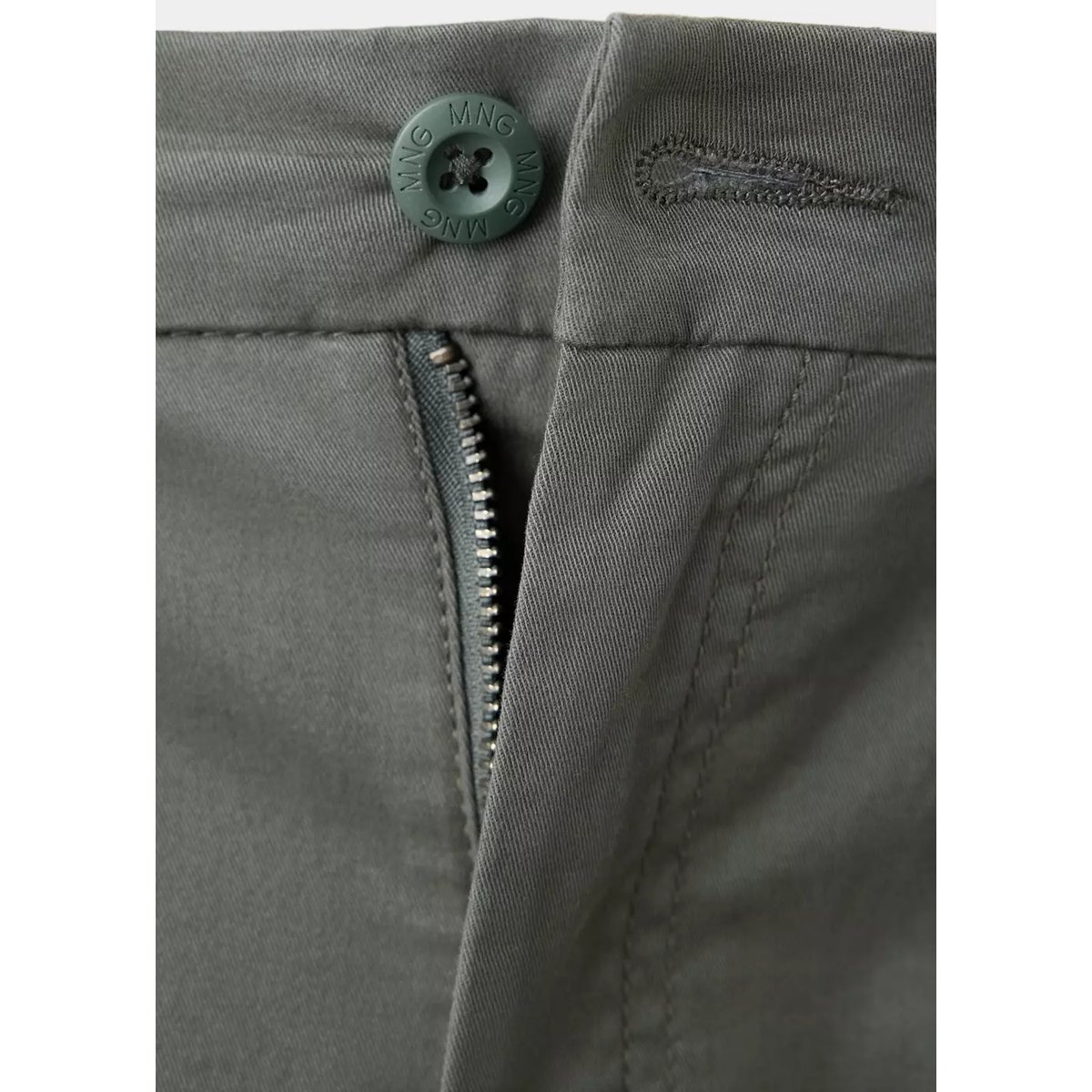 Pantalon droit cargo vert pastel, MANGO TEEN