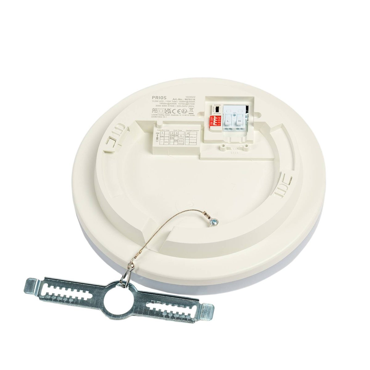 Plafonnier  moderneLED, Artin blanc, PRIOS