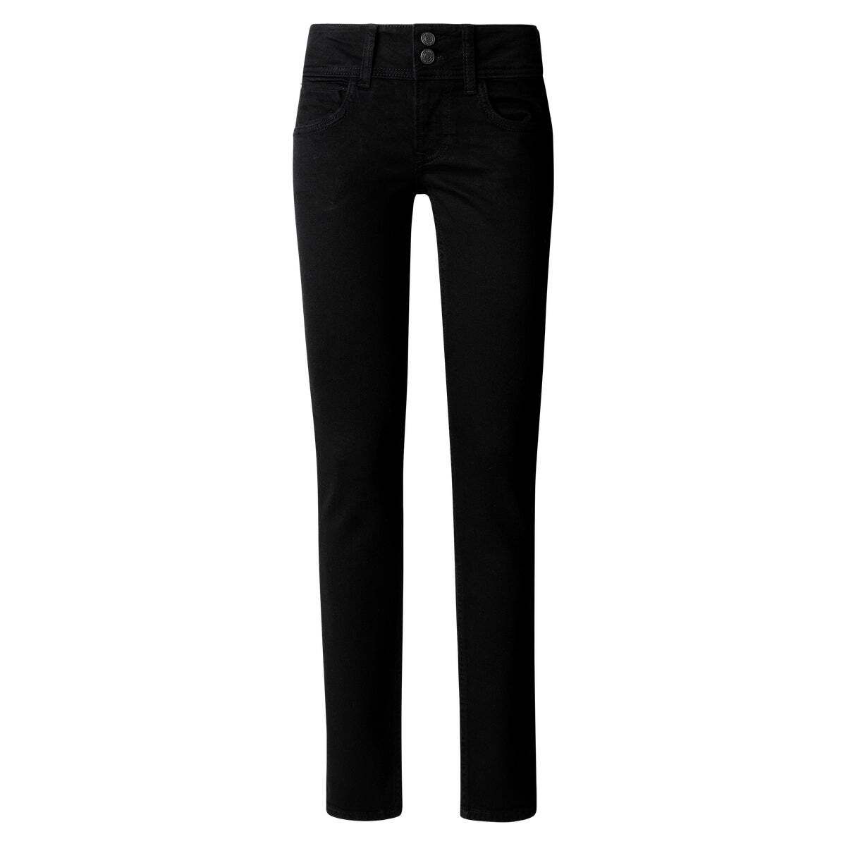 Venus - Jean Coupe Slim, Taille Basse noir profond et propre, PEPE JEANS