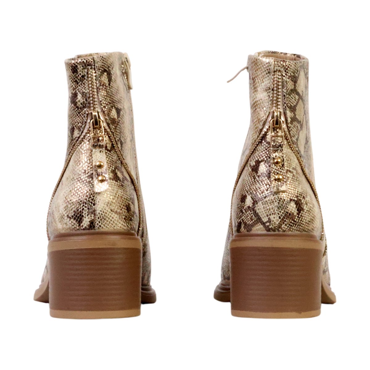 Bottines à Zip Super Mode or, ENZA NUCCI