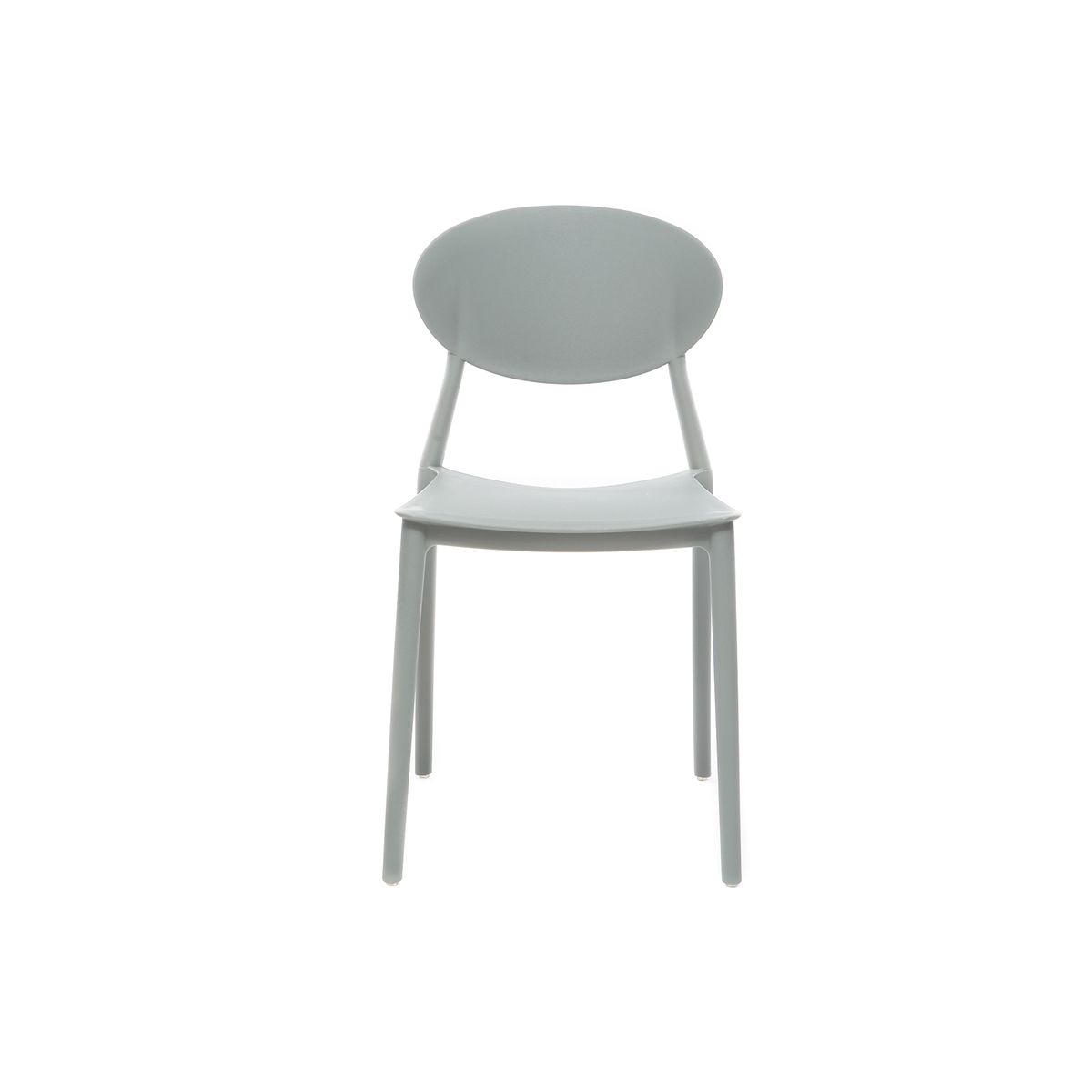 Chaises design empilables intérieur - extérieur (lot de 2) ANNA gris, MILIBOO