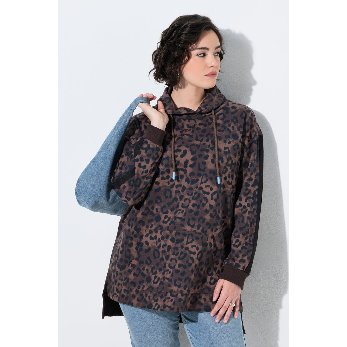 Sweat-shirt à manches longues taupe foncé, ULLA POPKEN