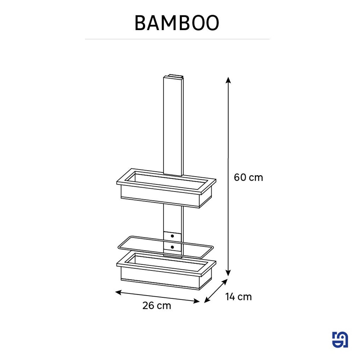 Etagère de douche en bambou, BAMBOO bambou, SENSEA