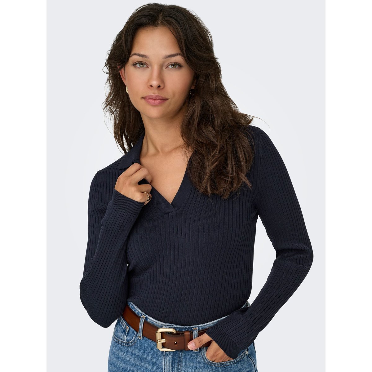 Pull moulant, col polo night sky, ONLY