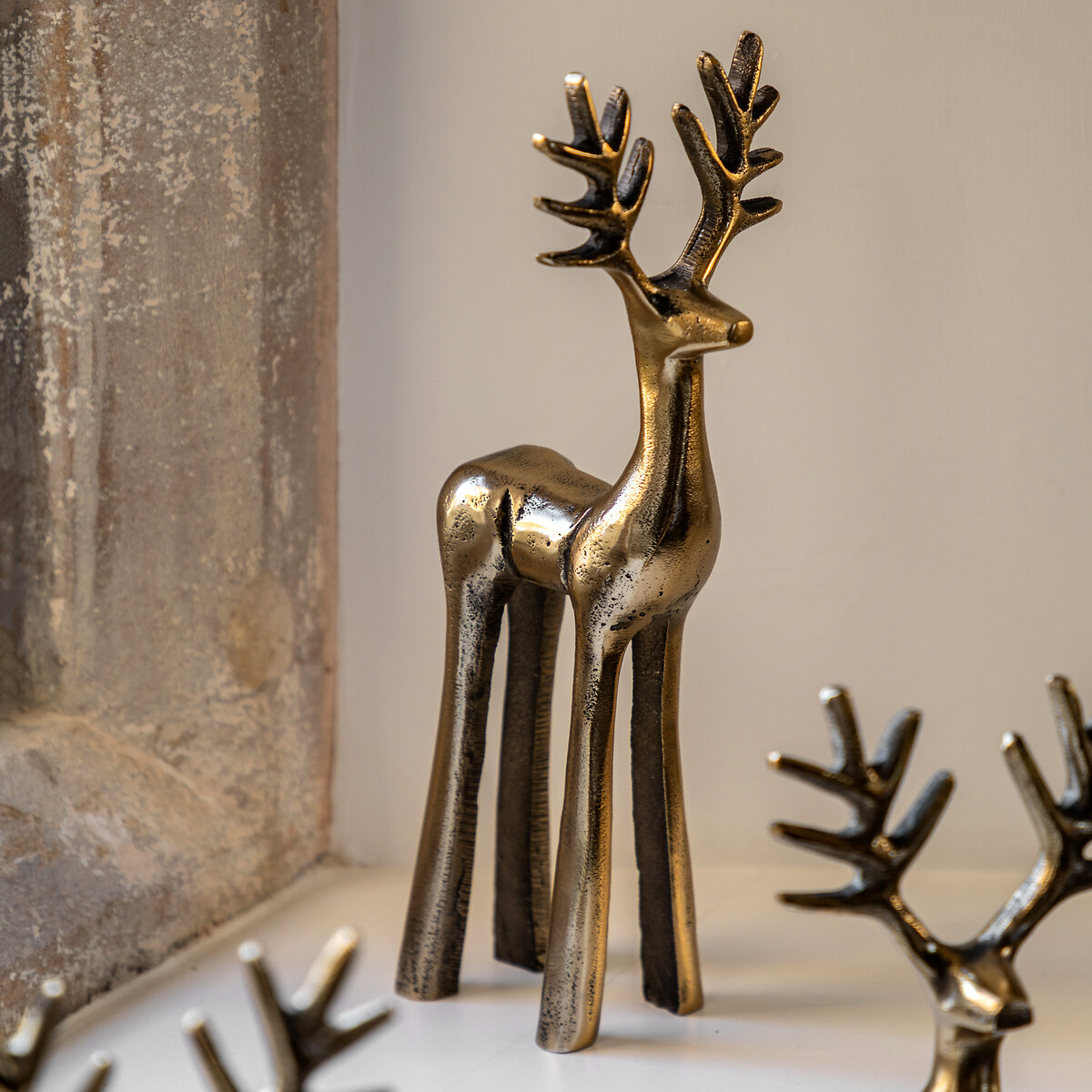 Antique Gold Stag Decoration gold-coloured, SO'HOME