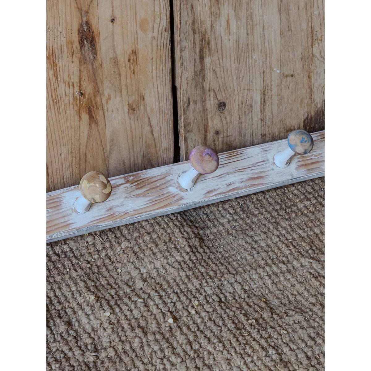 Porte-manteau en bois coloré Max N°326 - Bon état blanc, DEBONGOUT