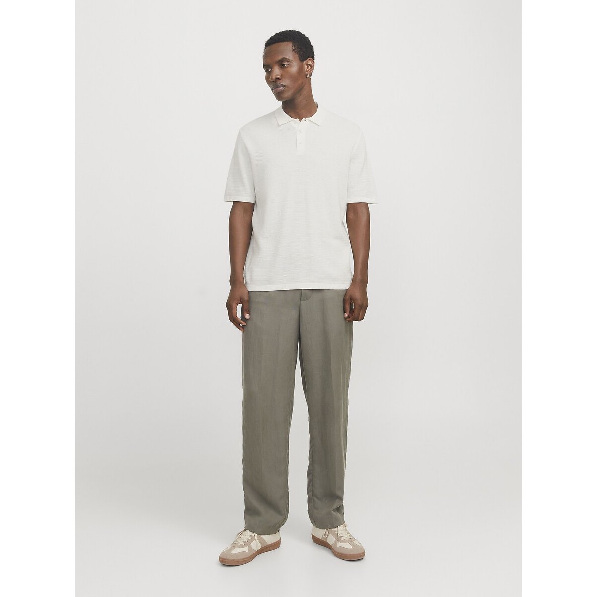 Polo manches courtes Relaxed Fit crème, JACK & JONES
