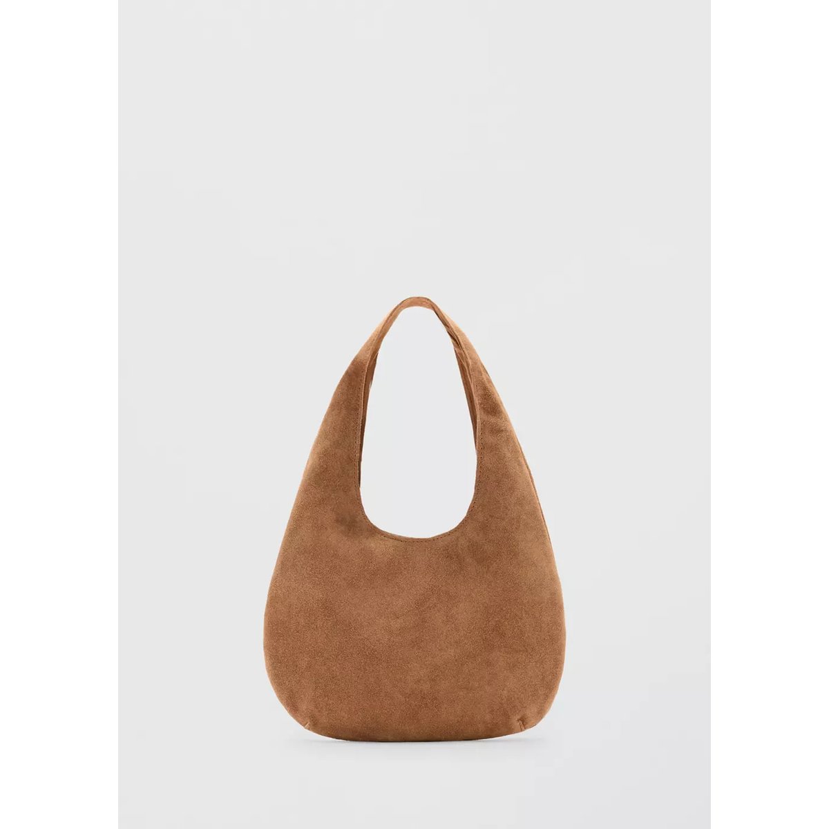 Sac porté épaule en cuir suédé sable, MANGO TEEN