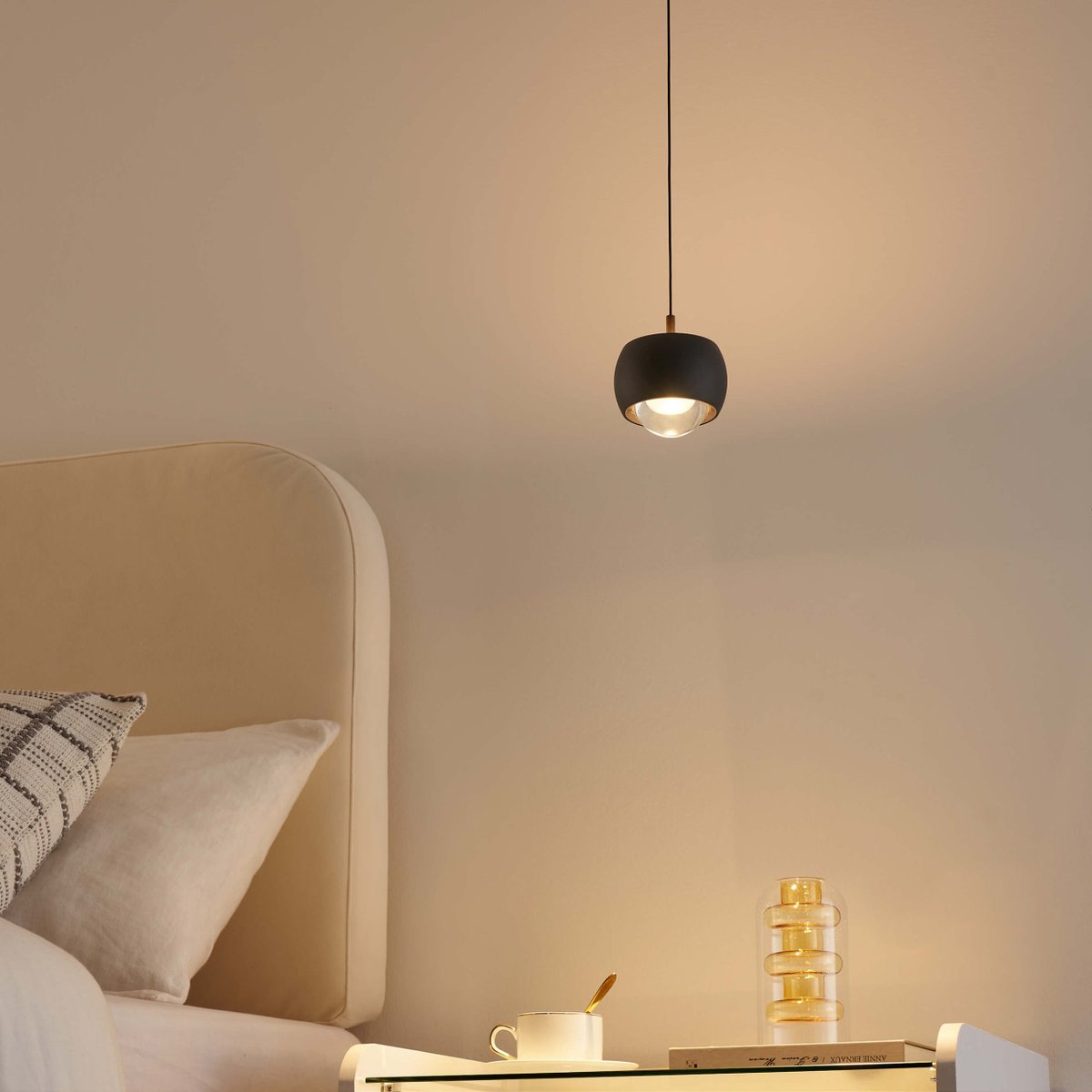 Suspension LED Ronde au Design Épuré – FINN noir, KOSILUM