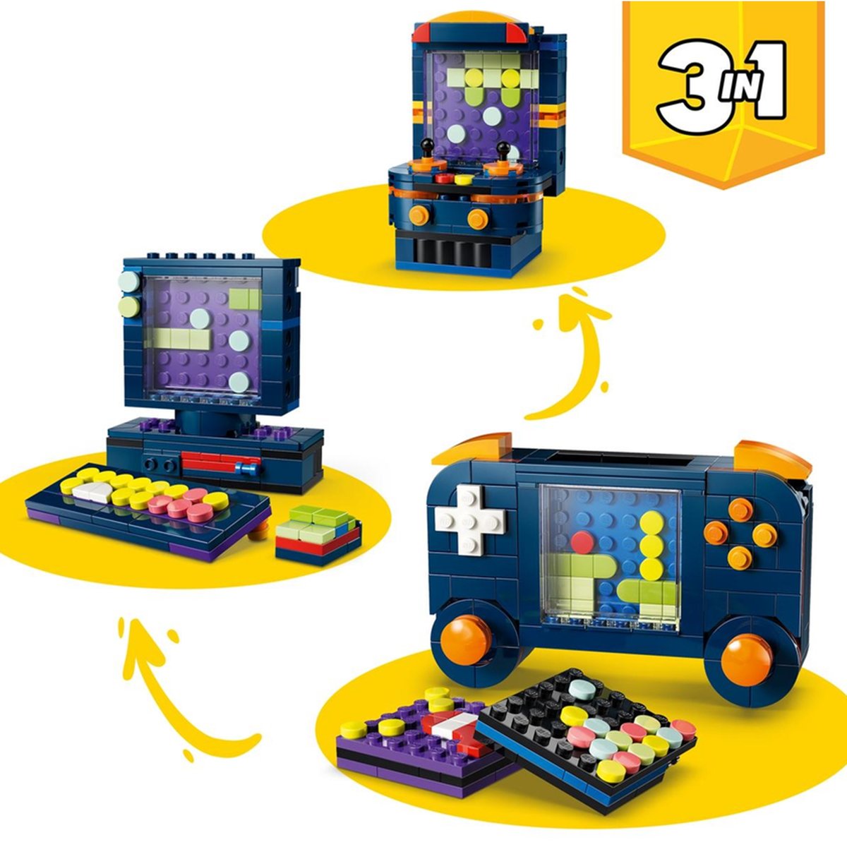 Creator 3 en 1 La console de jeu rétro multicolore, LEGO