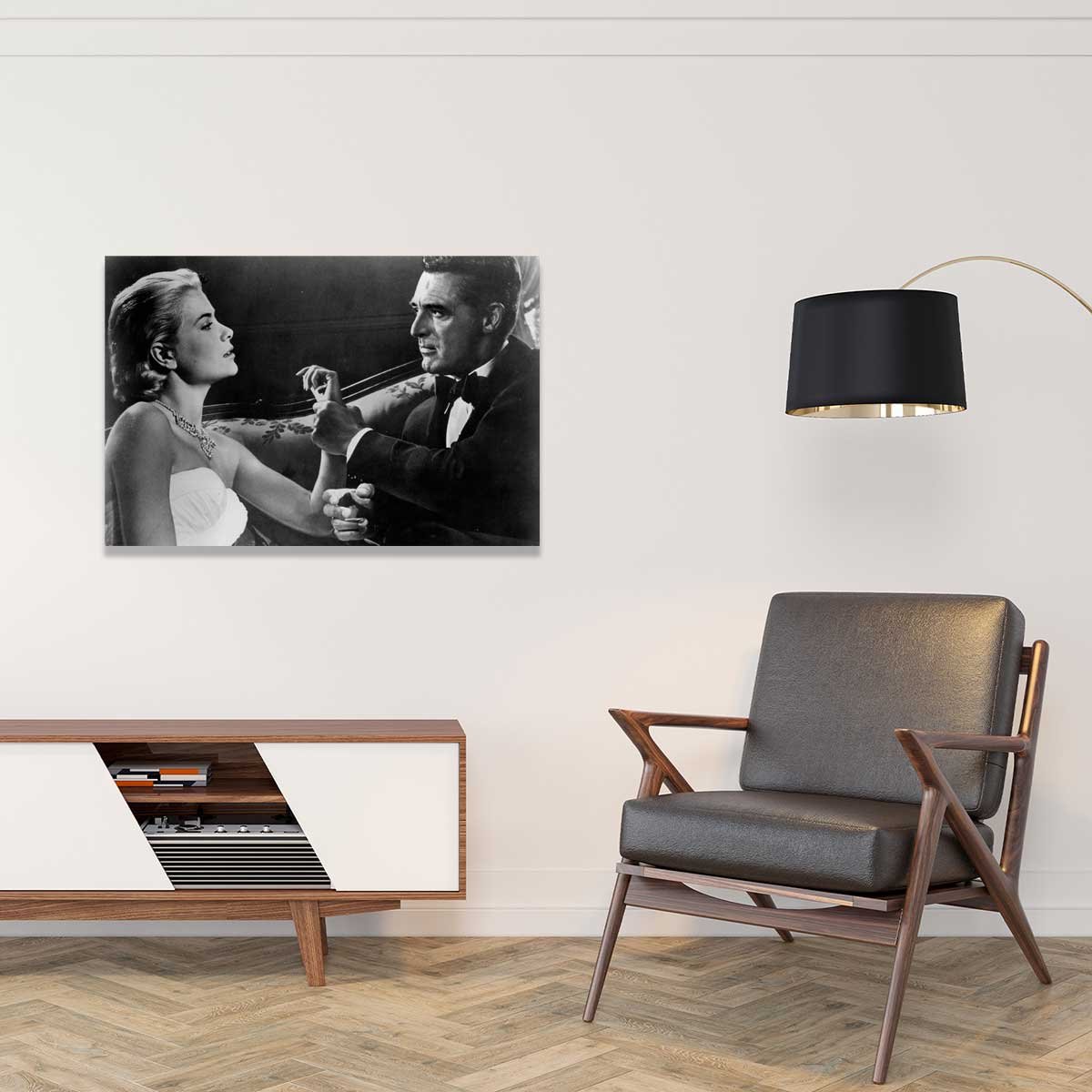 Tableau connu- Cary Grant et Grace Kelly tableau alu dibond, HEXOA