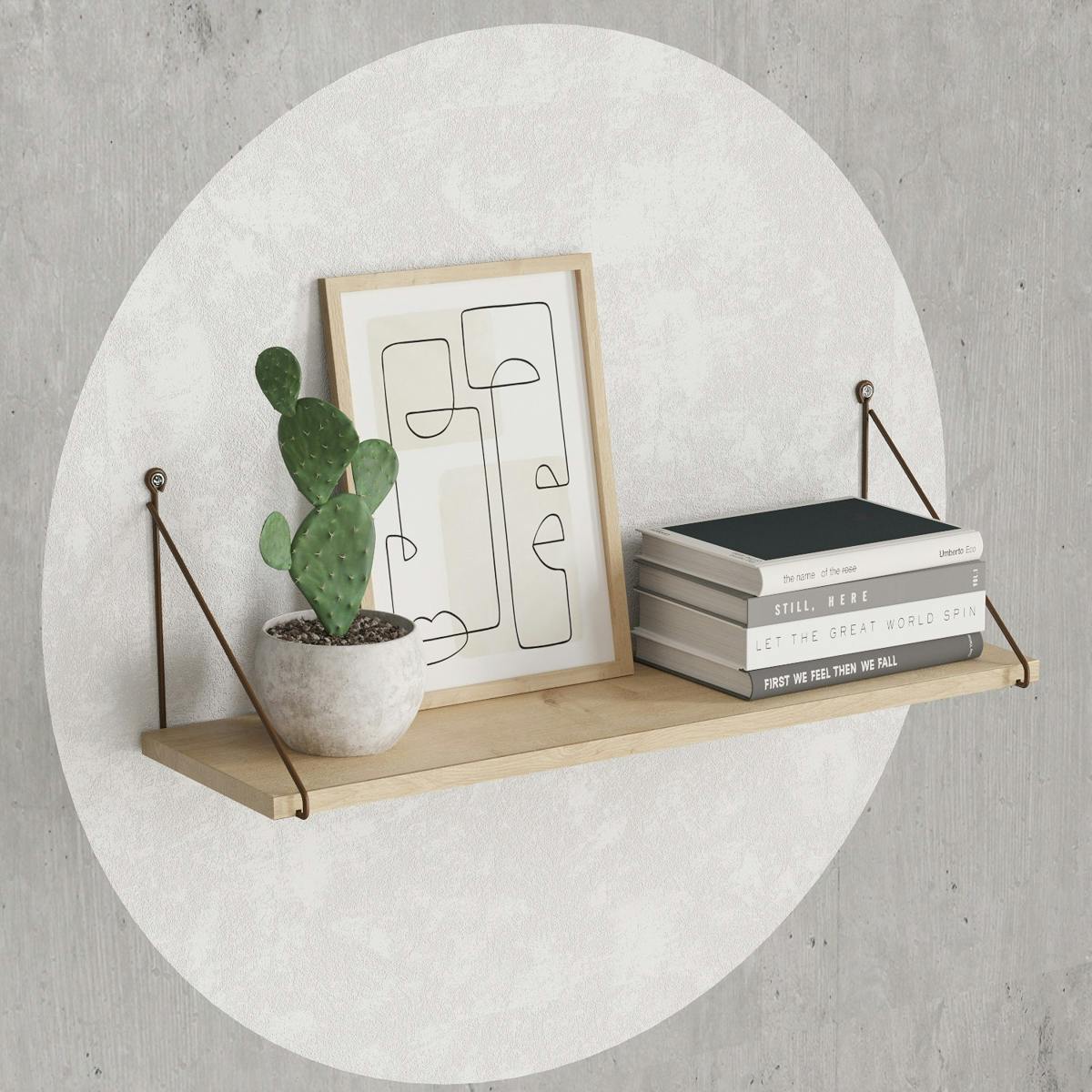 Etagère murale 1 planche 72cm JENA chêne, PIER IMPORT
