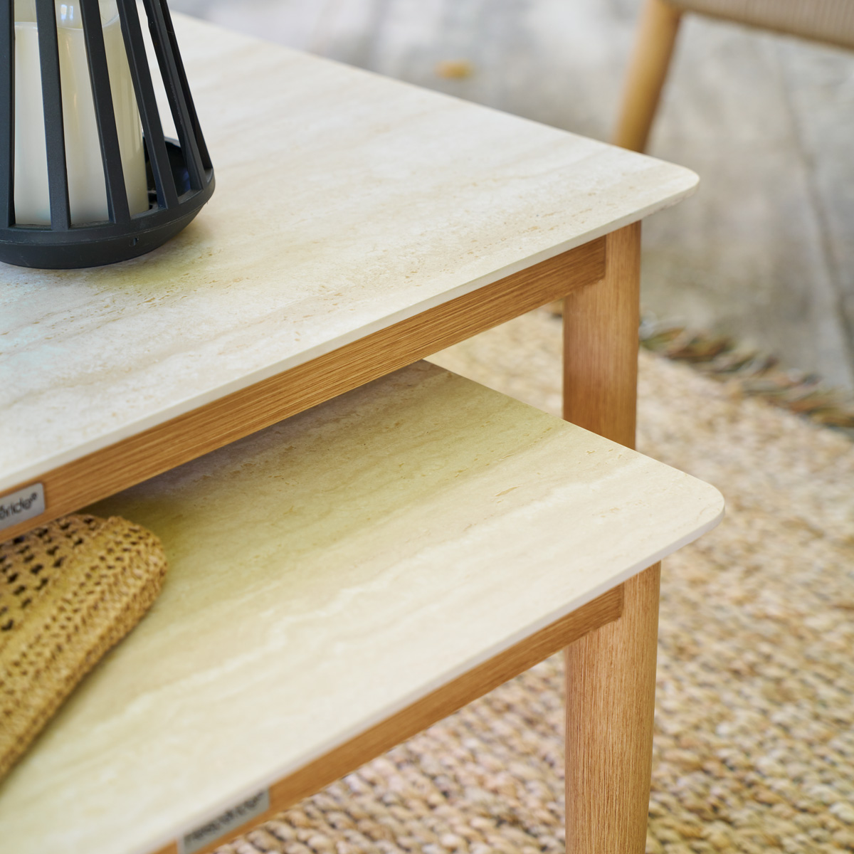 Salon de jardin 5 places ORISSA beige, HESPERIDE