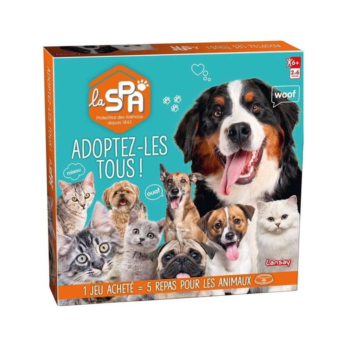 SPA - Adoptez-les tous couleur unique, LANSAY