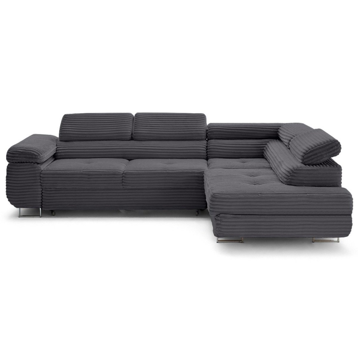 Canapé d'Angle Convertible 5 places - ZARIA gris, BEST MOBILIER