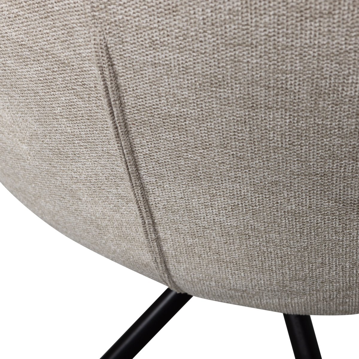 Lot de 2 chaises de salle à manger en chenille GRAND-JAKI sable, WOOOD