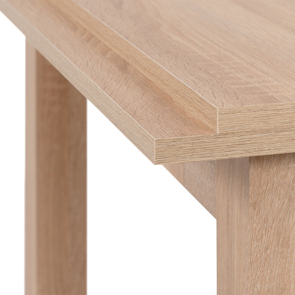 Table à manger extensible décor chêne sonoma L120-200 cm - LONGFORD bois clair, CALICOSY