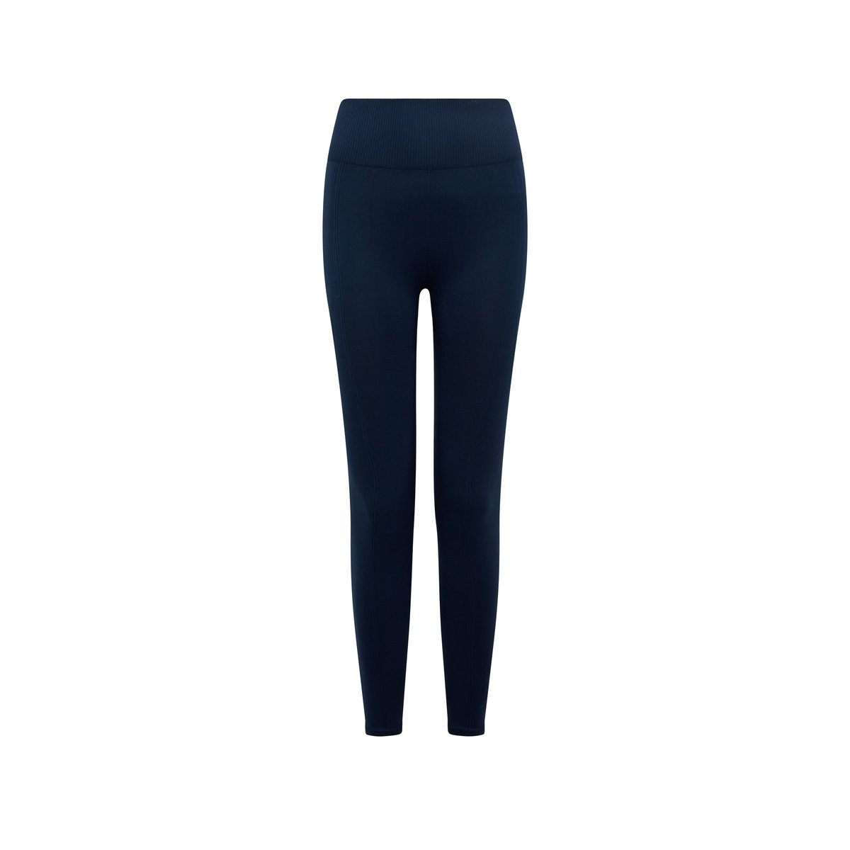 Legging de sport femme India longueur longue taille haute bleu marin, BORN