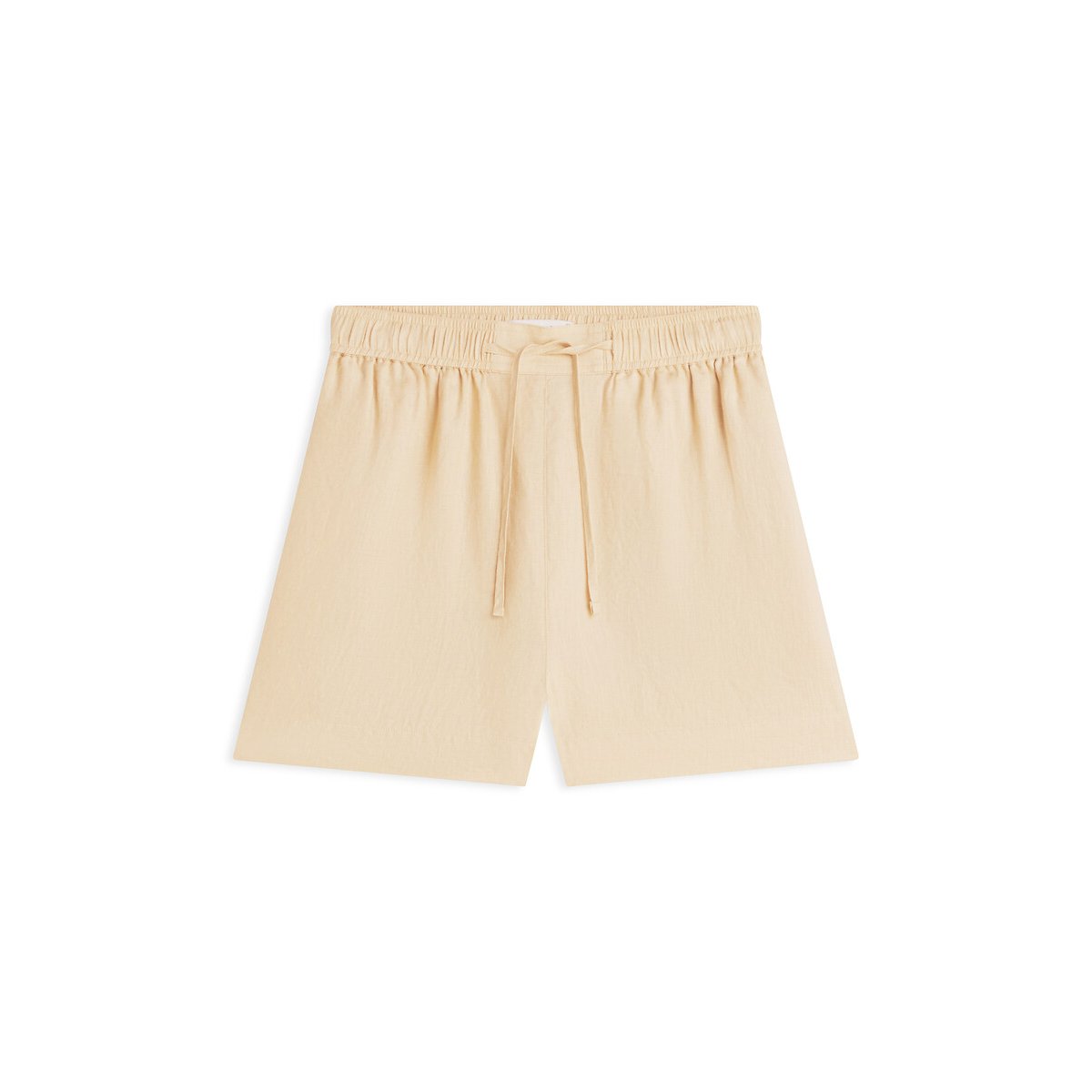 Short en lin à taille élastiquée beige, TOMMY HILFIGER